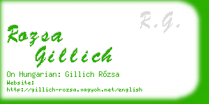rozsa gillich business card